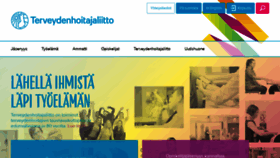 What Terveydenhoitajaliitto.fi website looked like in 2020 (3 years ago)