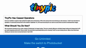 What Tinypic.com website looked like in 2020 (3 years ago)