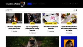 What Theboredninja.com website looked like in 2020 (3 years ago)