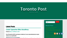 What Torontopost.biz website looked like in 2020 (3 years ago)