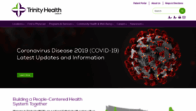What Trinity-health.org website looked like in 2020 (3 years ago)