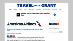 What Travelwithgrant.com website looked like in 2020 (3 years ago)