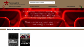What Ticketingcine.fr website looked like in 2020 (3 years ago)