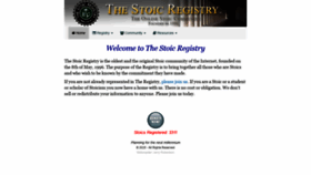 What Thestoicregistry.org website looked like in 2020 (3 years ago)