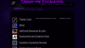 What Takingtheescalator.com website looked like in 2020 (3 years ago)