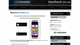 What Teesheet.co.za website looked like in 2020 (3 years ago)