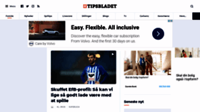 What Tipsbladet.dk website looked like in 2020 (5 years ago)