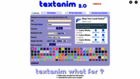 What Textanim.com website looked like in 2020 (3 years ago)