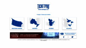 What Ticketpro.ca website looked like in 2020 (3 years ago)