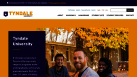 What Tyndale.ca website looked like in 2020 (5 years ago)
