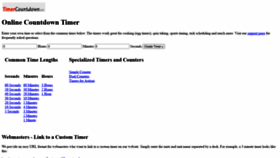 What Timercountdown.net website looked like in 2020 (3 years ago)