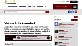 What Theanswerbank.co.uk website looked like in 2020 (3 years ago)