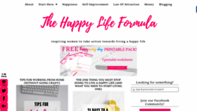 What Thehappylifeformula.com website looked like in 2020 (3 years ago)
