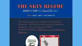 What Theskinregime.com website looked like in 2020 (3 years ago)
