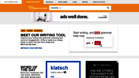 What Thesaurus.com website looked like in 2020 (3 years ago)