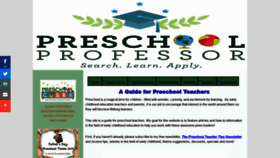 What The-preschool-professor.com website looked like in 2020 (3 years ago)