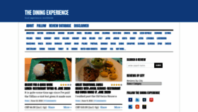 What Thediningexperience.org website looked like in 2020 (3 years ago)