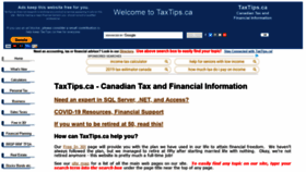 What Taxtips.ca website looked like in 2020 (3 years ago)