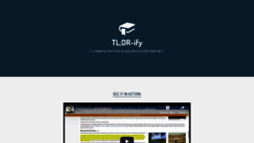 What Tldrify.com website looked like in 2020 (3 years ago)