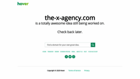 What The-x-agency.com website looked like in 2020 (3 years ago)