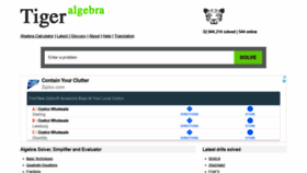 What Tiger-algebra.com website looked like in 2020 (3 years ago)