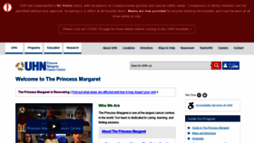 What Theprincessmargaret.ca website looked like in 2020 (3 years ago)