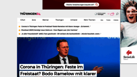 What Thueringen24.de website looked like in 2020 (3 years ago)
