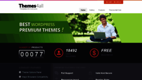 What Themes4all.com website looked like in 2020 (3 years ago)