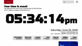 What Time.is website looked like in 2020 (3 years ago)