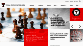 What Ttu.edu website looked like in 2020 (3 years ago)