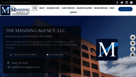 What Themanningagency.com website looked like in 2020 (3 years ago)