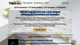 What Talentville.com website looked like in 2020 (3 years ago)
