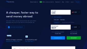 What Transferwise.com website looked like in 2020 (3 years ago)
