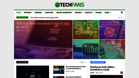 What Techfans.net website looked like in 2020 (3 years ago)