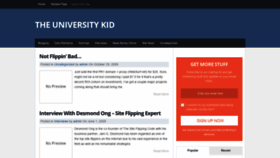 What Theuniversitykid.com website looked like in 2020 (3 years ago)