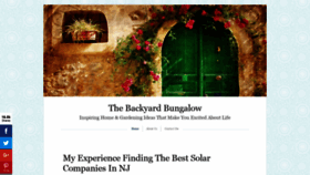 What Thebackyardbungalow.com website looked like in 2020 (3 years ago)