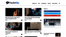 What Techfilx.com website looked like in 2020 (3 years ago)