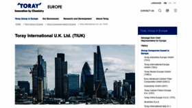 What Toray-intl.co.uk website looked like in 2020 (3 years ago)