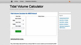 What Tidalvolumecalculator.com website looked like in 2020 (3 years ago)