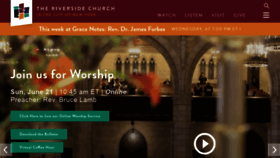 What Theriversidechurchny.org website looked like in 2020 (3 years ago)