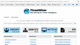 What Threatminer.org website looked like in 2020 (3 years ago)