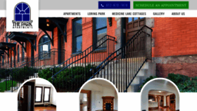 What Theparkapartments.com website looked like in 2020 (3 years ago)