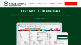What Trialworks.com website looked like in 2020 (3 years ago)