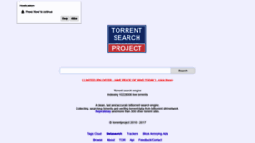 What Torrentproject.cc website looked like in 2020 (3 years ago)