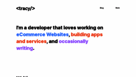 What Tracycodes.com website looked like in 2020 (5 years ago)