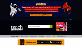 What Teachsecondary.com website looked like in 2020 (3 years ago)