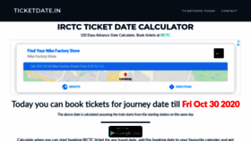 What Ticketdate.in website looked like in 2020 (3 years ago)