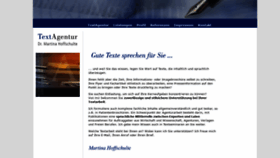 What Textagentur-hoffschulte.de website looked like in 2020 (3 years ago)