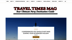 What Traveltimes-mag.com website looked like in 2020 (3 years ago)