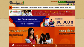 What Tienganh123.com website looked like in 2020 (3 years ago)
